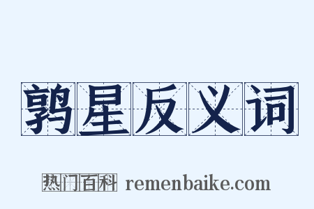 鹑星反义词是什么意思的图片